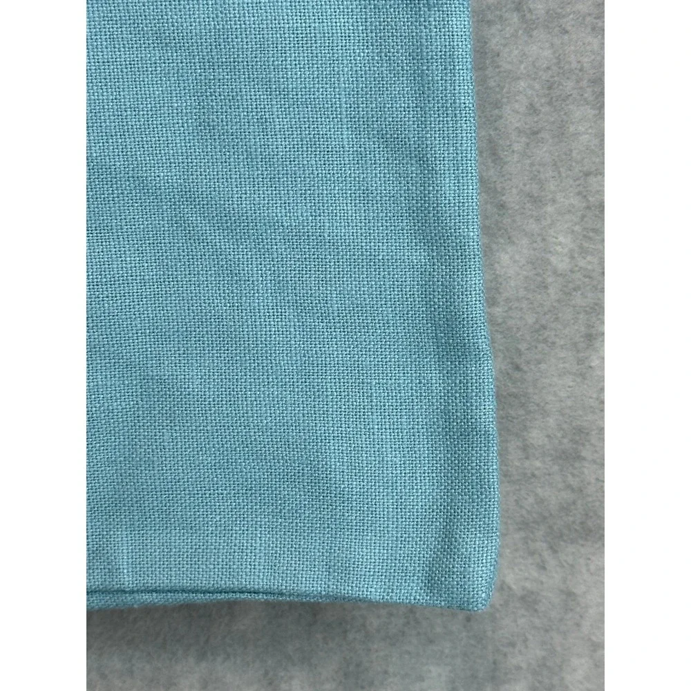 West Elm Solid Teal Aqua‎ Woven Pillow Shams Envelope Closure Linen Cotton